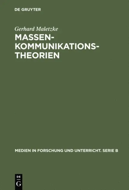 Gerhard Maletzke - Massenkommunikationstheorien, E-bok. Tillgänglighet: Lägg i varukorg