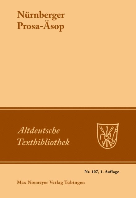 Klaus Grubmuller - Nürnberger Prosa-Äsop, E-bok