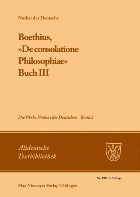 Petrus W. Tax - Boethius, »De consolatione Philosophiae«, E-bok
