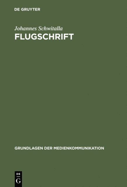 Johannes Schwitalla - Flugschrift, E-bok