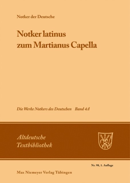 James C. King - »Notker latinus« zum Martianus Capella, E-bok