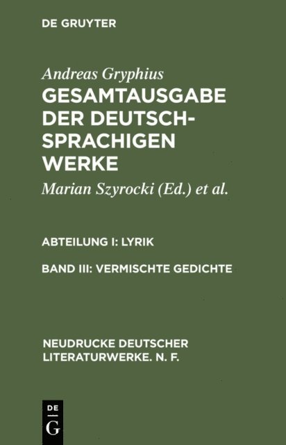 Marian Szyrocki - Vermischte Gedichte, E-bok