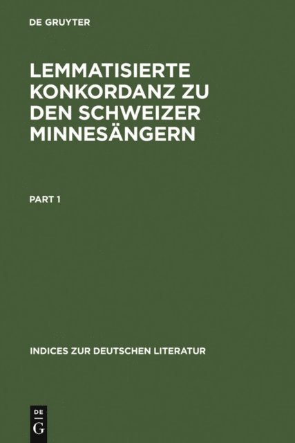 Olga Janssen - Lemmatisierte Konkordanz zu den Schweizer Minnesängern, E-bok