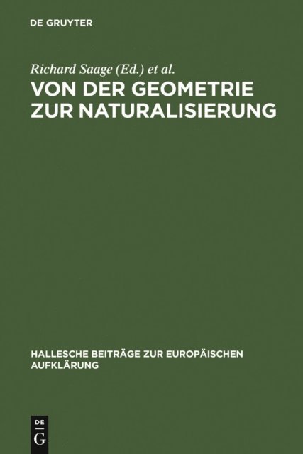 Eva-Maria Seng, Richard Saage - Von der Geometrie zur Naturalisierung, E-bok