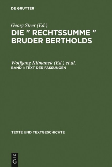 Karl-Heiner Sudekum, Freimut Loser, Daniela Kuhlmann, Wolfgang Klimanek - Text der Fassungen, E-bok