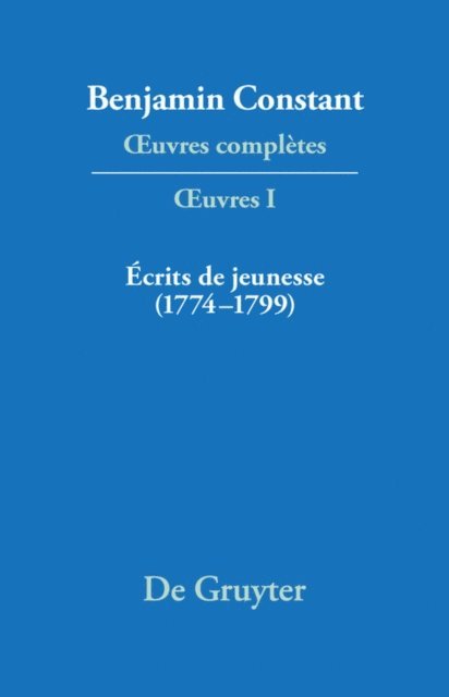 Lucia Omacini, Jean-Daniel Candaux - Écrits de jeunesse (1774–1799), E-bok