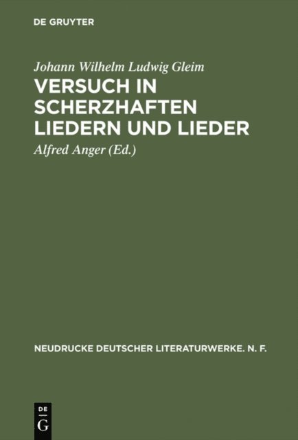 Alfred Anger - Versuch in Scherzhaften Liedern und Lieder, E-bok