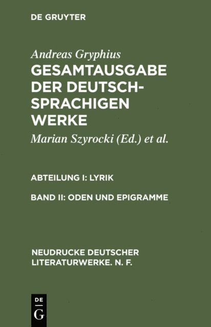 Marian Szyrocki - Oden und Epigramme, E-bok