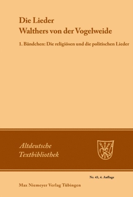 Friedrich Maurer - Die Lieder Walthers von der Vogelweide, E-bok