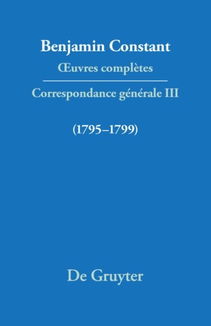 Correspondance 1795–1799, E-bok