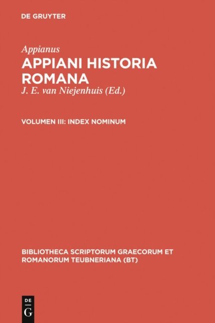 Appianus, J. E. van Niejenhuis - Index nominum, E-bok