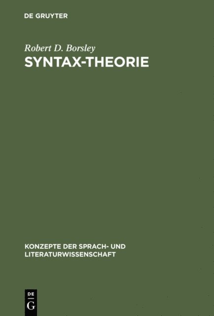 Robert D. Borsley - Syntax-Theorie, E-bok