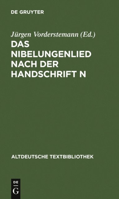 Jurgen Vorderstemann - Das Nibelungenlied nach der Handschrift n, E-bok