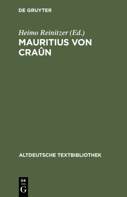 Heimo Reinitzer - Mauritius von Craûn, E-bok