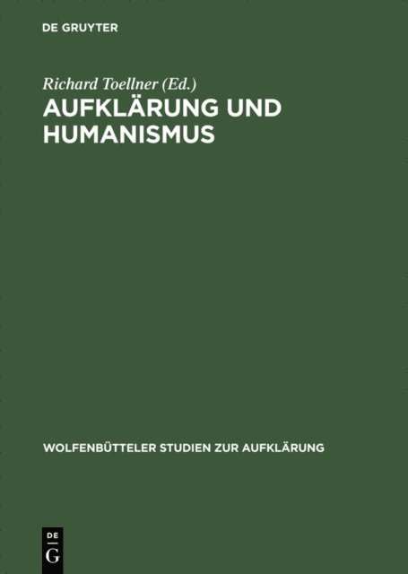 Richard Toellner - Aufklärung und Humanismus, E-bok