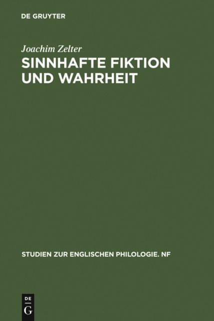 Joachim Zelter - Sinnhafte Fiktion und Wahrheit, E-bok