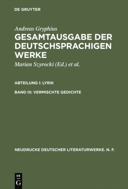 Marian Szyrocki - Vermischte Gedichte, E-bok