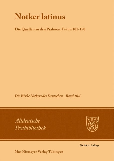Petrus W. Tax - Notker latinus, E-bok