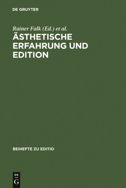 Gert Mattenklott, Rainer Falk - Ästhetische Erfahrung und Edition, E-bok