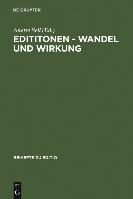 Anette Sell - Edititonen - Wandel und Wirkung, E-bok