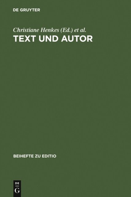 Thomas Richter, Harald Saller, Christiane Henkes - Text und Autor, E-bok