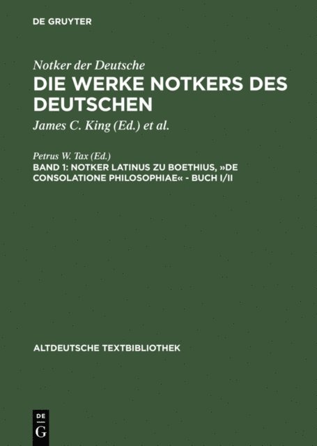 Petrus W. Tax - Boethius, »De consolatione Philosophiae« – Buch I/II, E-bok