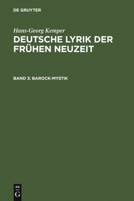 Hans-Georg Kemper - Barock-Mystik, E-bok