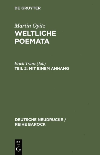 Erich Trunz - Mit einem Anhang, E-bok