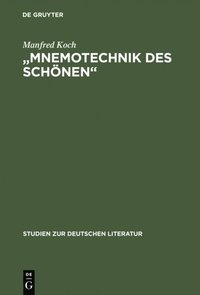 &quote;Mnemotechnik des Schonen&quote;