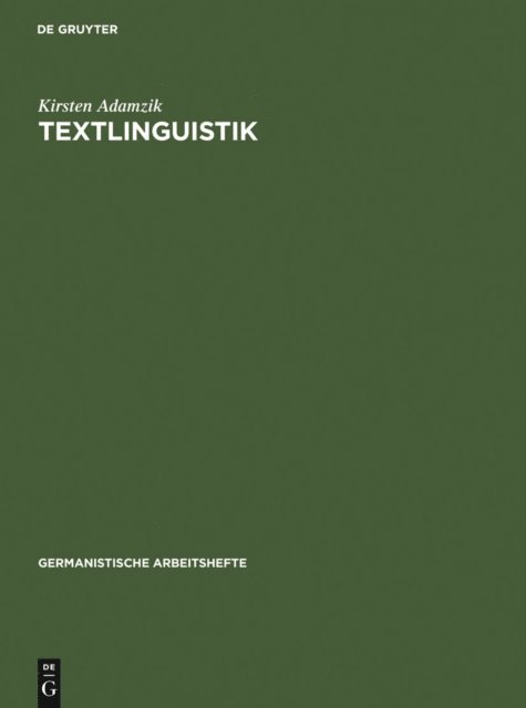 Kirsten Adamzik - Textlinguistik, E-bok
