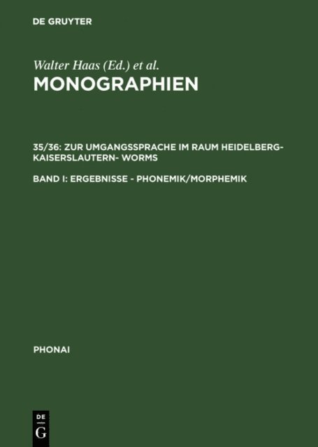 Dieter Karch - Zur Umgangssprache im Raum Heidelberg-Kaiserslautern- Worms, E-bok