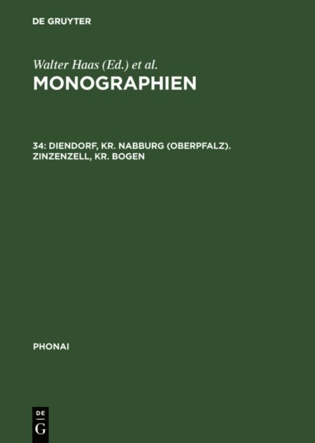 Robert Hinderling, Christopher J. Wickham - Diendorf, Kr. Nabburg (Oberpfalz). Zinzenzell, Kr. Bogen, E-bok