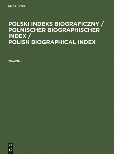 Polski Indeks Biograficzny, E-bok