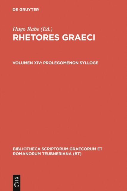 Hugo Rabe - Prolegomenon Sylloge, E-bok