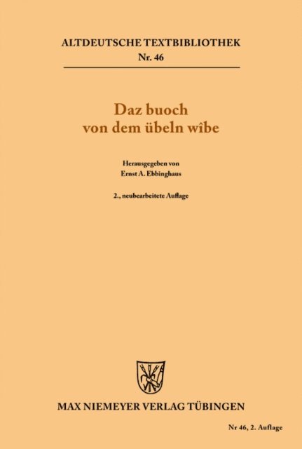 Ernst A. Ebbinghaus - Daz buoch von dem übeln wîbe, E-bok