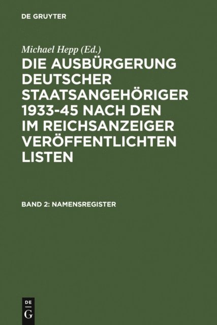 Michael Hepp - Namensregister, E-bok