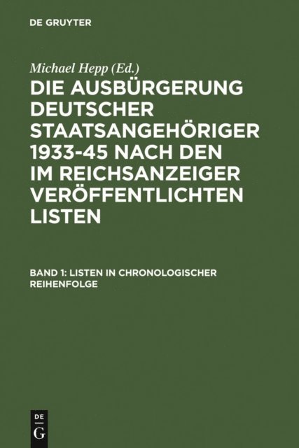 Michael Hepp - Listen in chronologischer Reihenfolge, E-bok