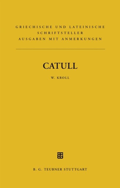 Wilhelm Kroll - Catull, E-bok
