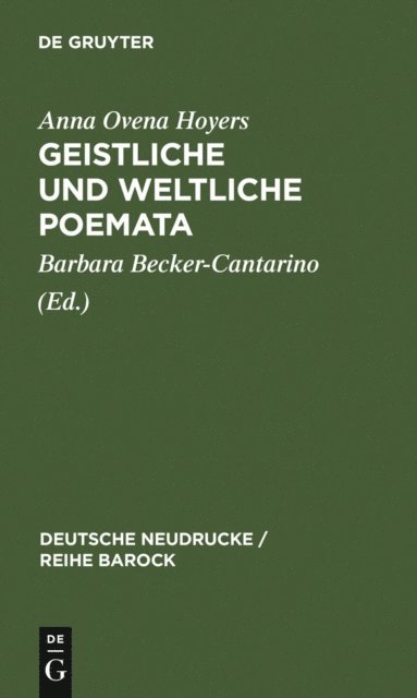Barbara Becker-Cantarino - Geistliche und Weltliche Poemata, E-bok