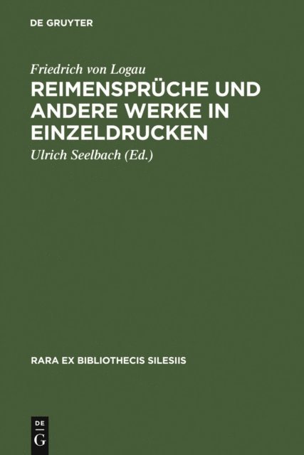 Ulrich Seelbach - Reimensprüche und andere Werke in Einzeldrucken, E-bok