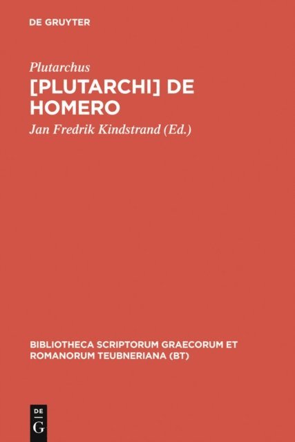 Plutarchus, Jan Fredrik Kindstrand - De Homero, E-bok