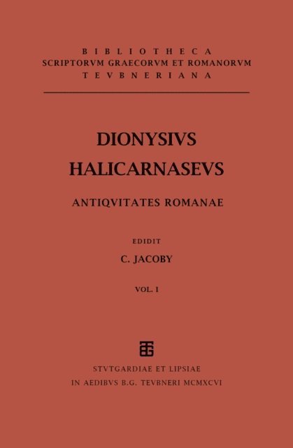 Dionysius Halicarnaseus, Karl Jacoby - Libri I–III, E-bok