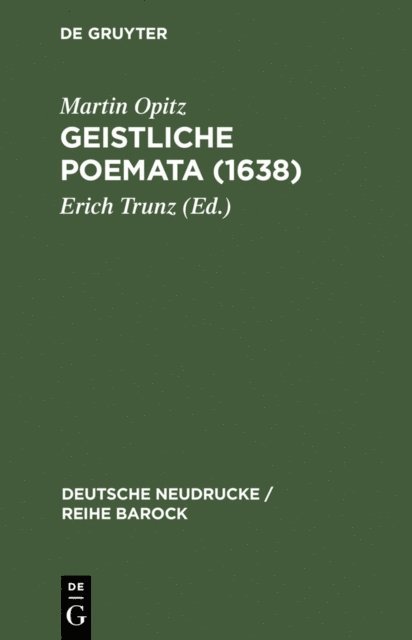 Erich Trunz - Geistliche Poemata (1638), E-bok