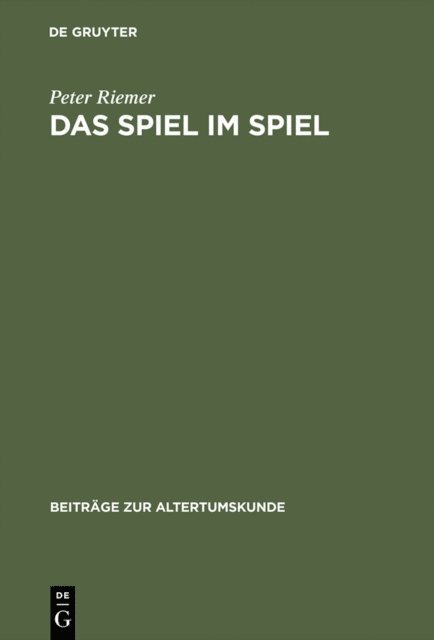 Peter Riemer - Das Spiel im Spiel, E-bok