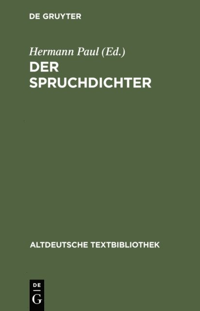 Walther von der Vogelweide, Silvia Ranawake, Hermann Paul - Gedichte, E-bok