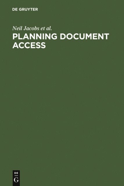 Cliff McKnight, Eric Davies, Julie Woodfield, Anne Morris, Neil Jacobs - Planning Document Access, E-bok