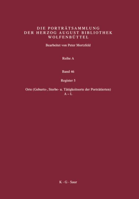 Herzog August Bibliothek, Peter Mortzfeld - Register 5, E-bok