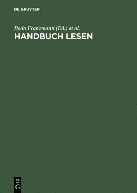 Erich Schon, Dietrich Loffler, Klaus Hasemann, Bodo Franzmann - Handbuch Lesen, E-bok