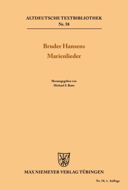 Michael S. Batts - Bruder Hansens Marienlieder, E-bok