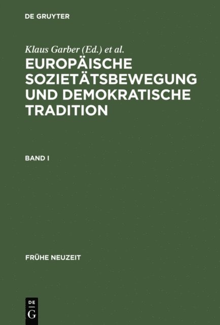 Winfried Siebers, Heinz Wismann, Klaus Garber - Europäische Sozietätsbewegung und demokratische Tradition, E-bok